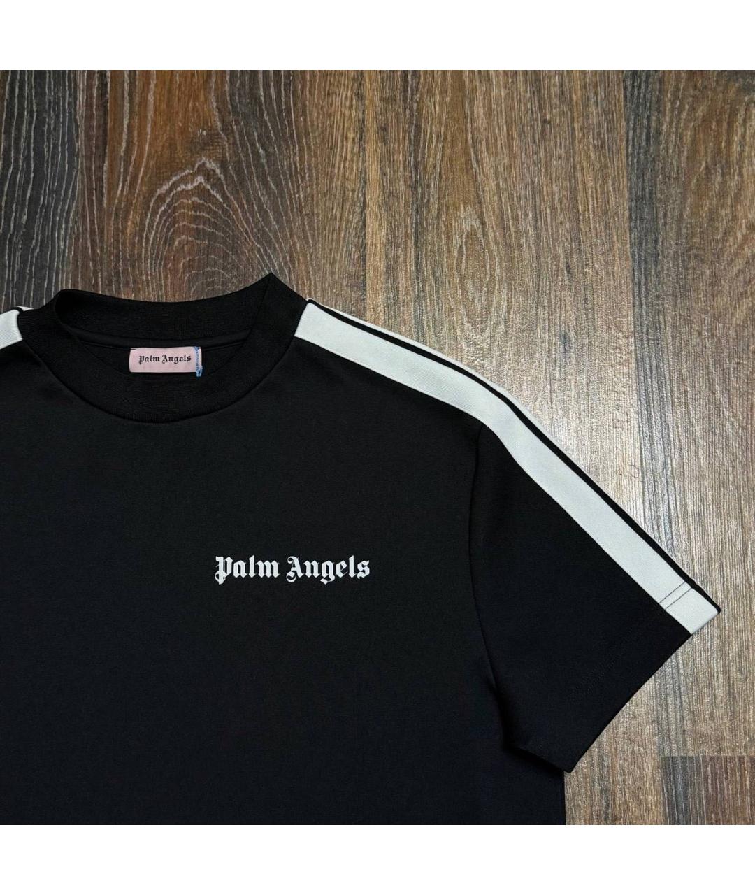 PALM ANGELS Черная синтетическая футболка, фото 2