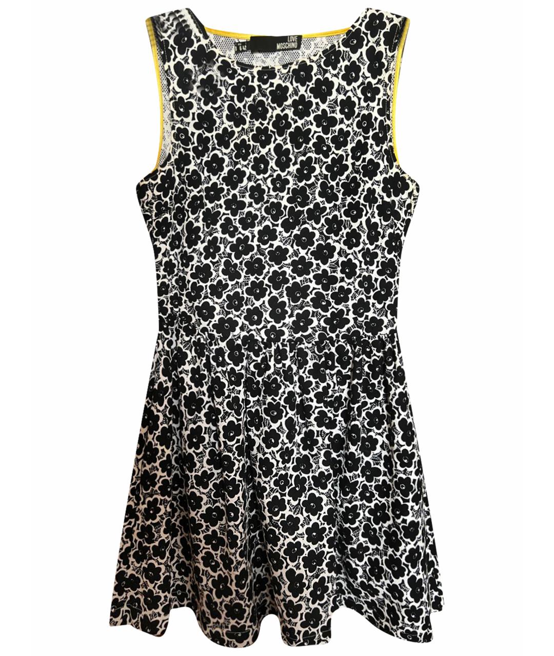 LOVE MOSCHINO Мульти хлопко-эластановое коктейльное платье, фото 1