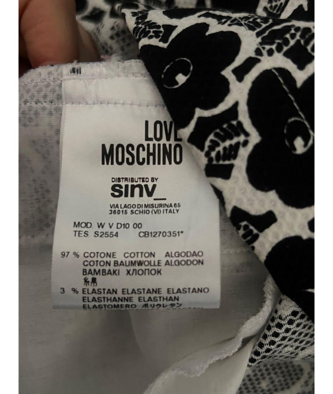 LOVE MOSCHINO Мульти хлопко-эластановое коктейльное платье, фото 6