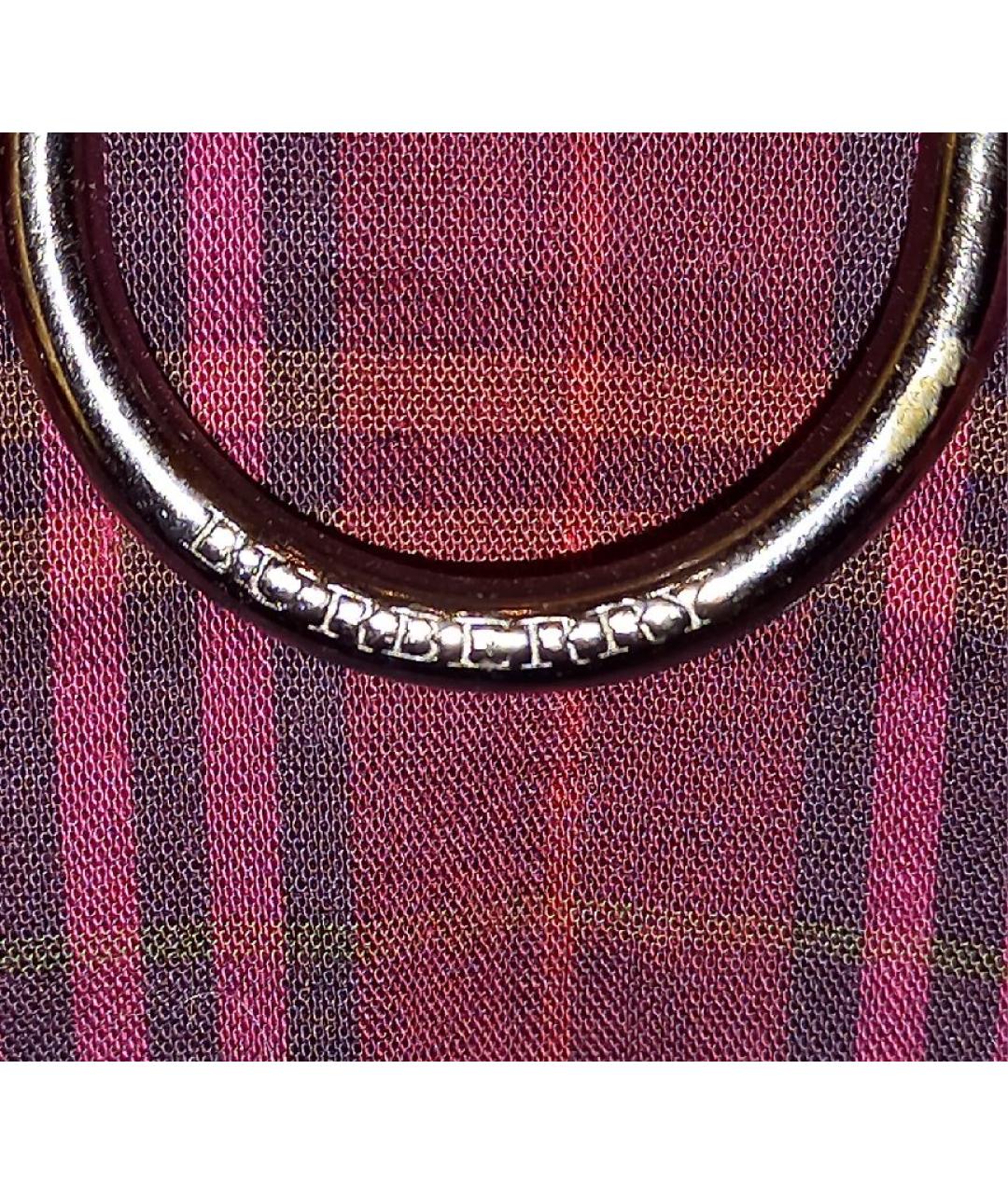 BURBERRY Бордовое хлопковое повседневное платье, фото 5