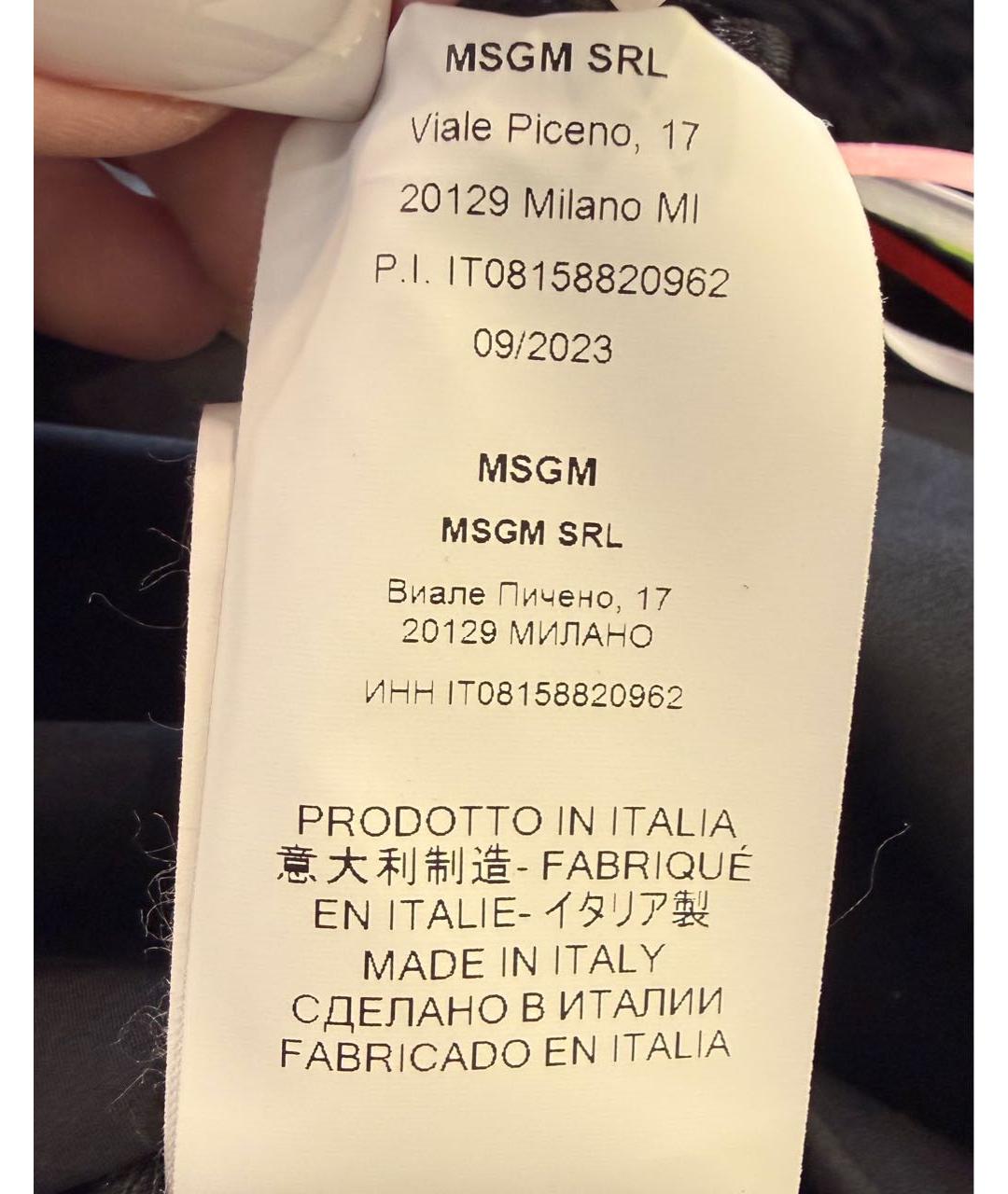 MSGM Черная хлопковая рубашка, фото 4