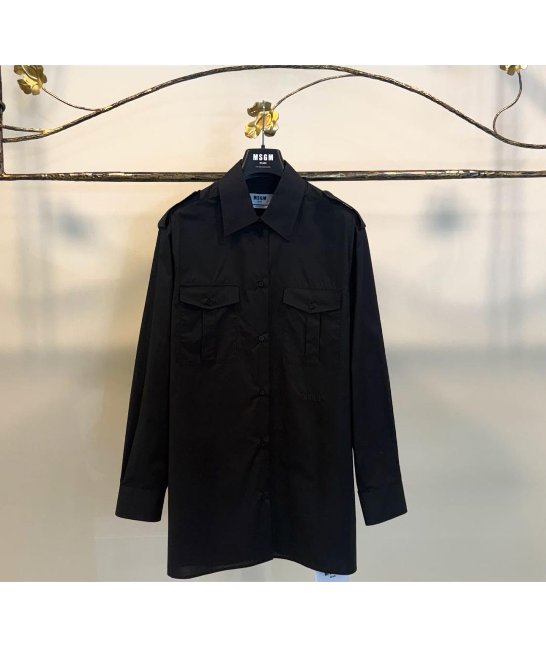 MSGM Черная хлопковая рубашка, фото 6