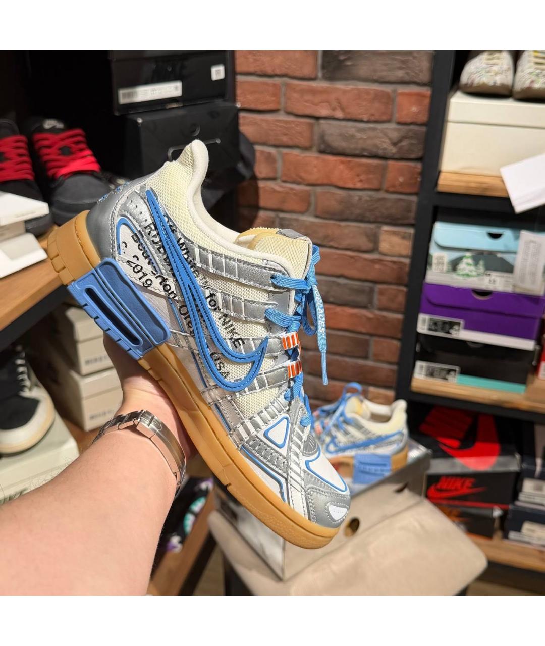 NIKE X OFF-WHITE Белые низкие кроссовки / кеды, фото 7