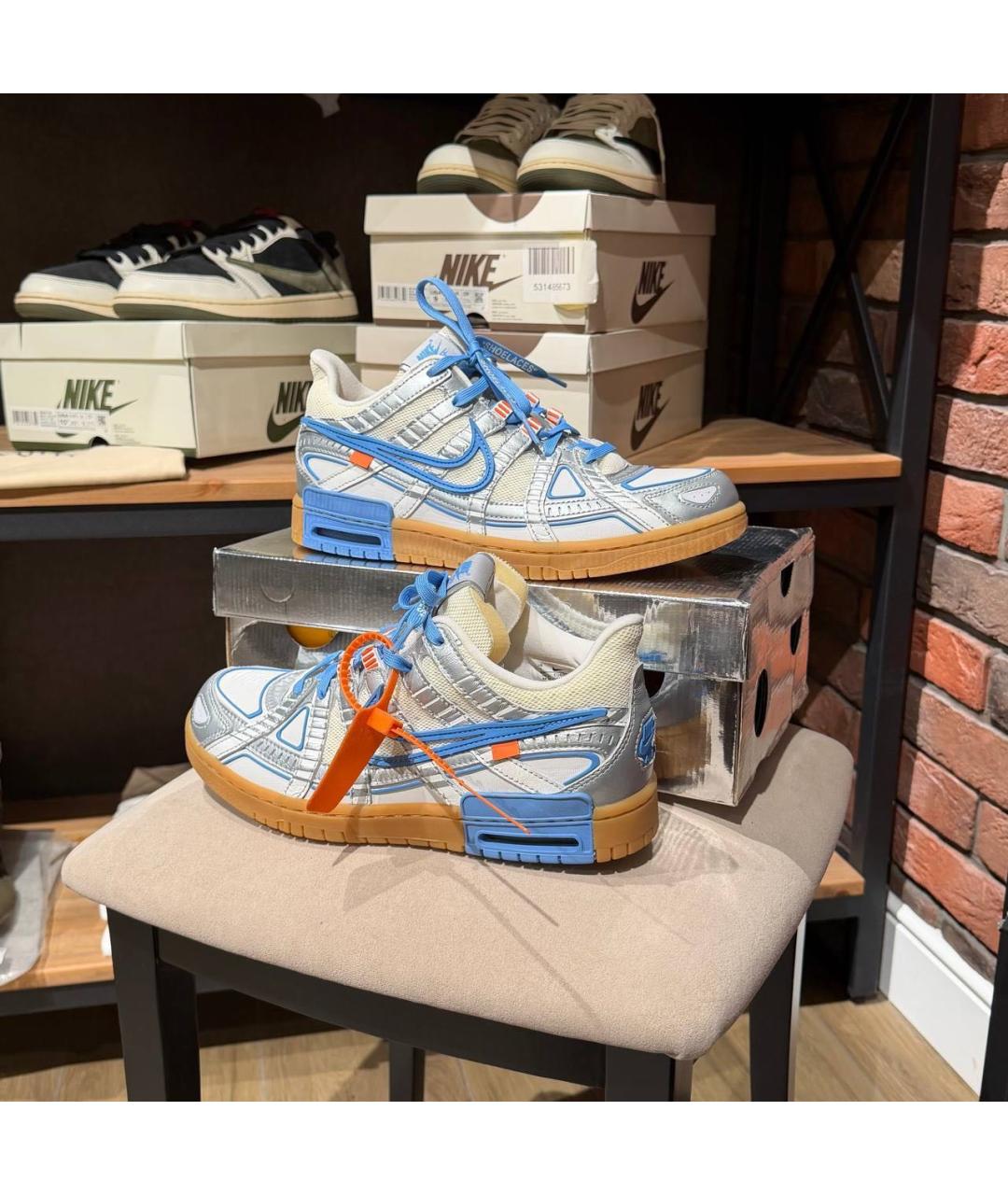 NIKE X OFF-WHITE Белые низкие кроссовки / кеды, фото 2