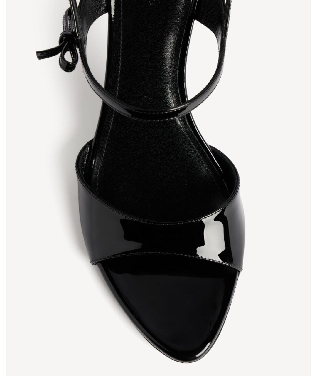 BALENCIAGA Черные кожаные босоножки, фото 4