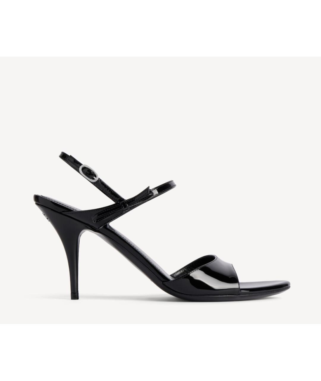 BALENCIAGA Черные кожаные босоножки, фото 8