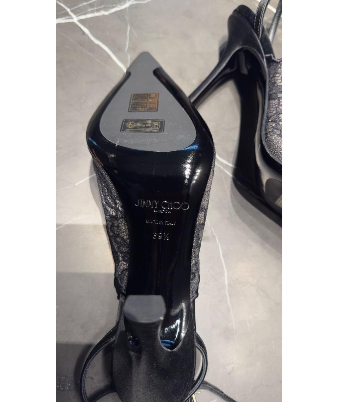 JIMMY CHOO Черные текстильные туфли, фото 5