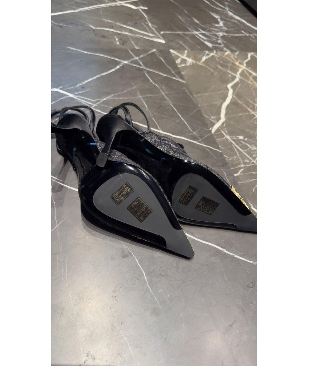JIMMY CHOO Черные текстильные туфли, фото 4