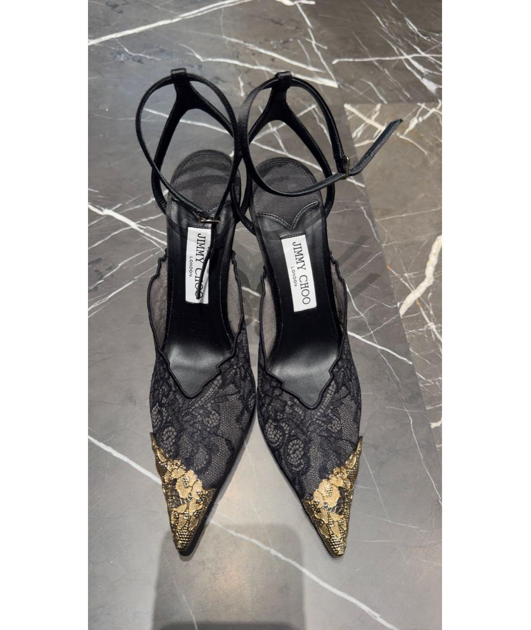 JIMMY CHOO Черные текстильные туфли, фото 2
