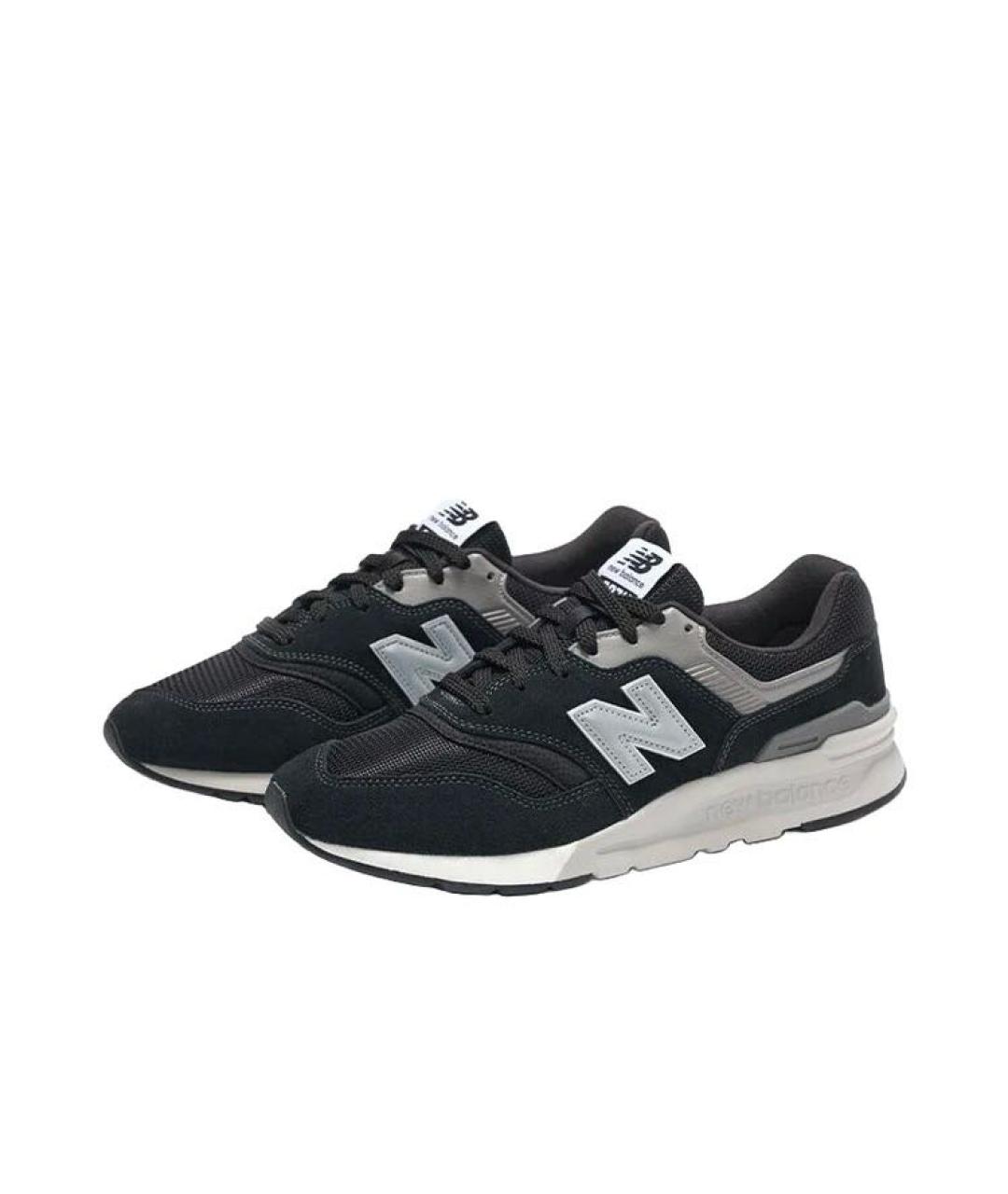 NEW BALANCE Черные замшевые низкие кроссовки / кеды, фото 2