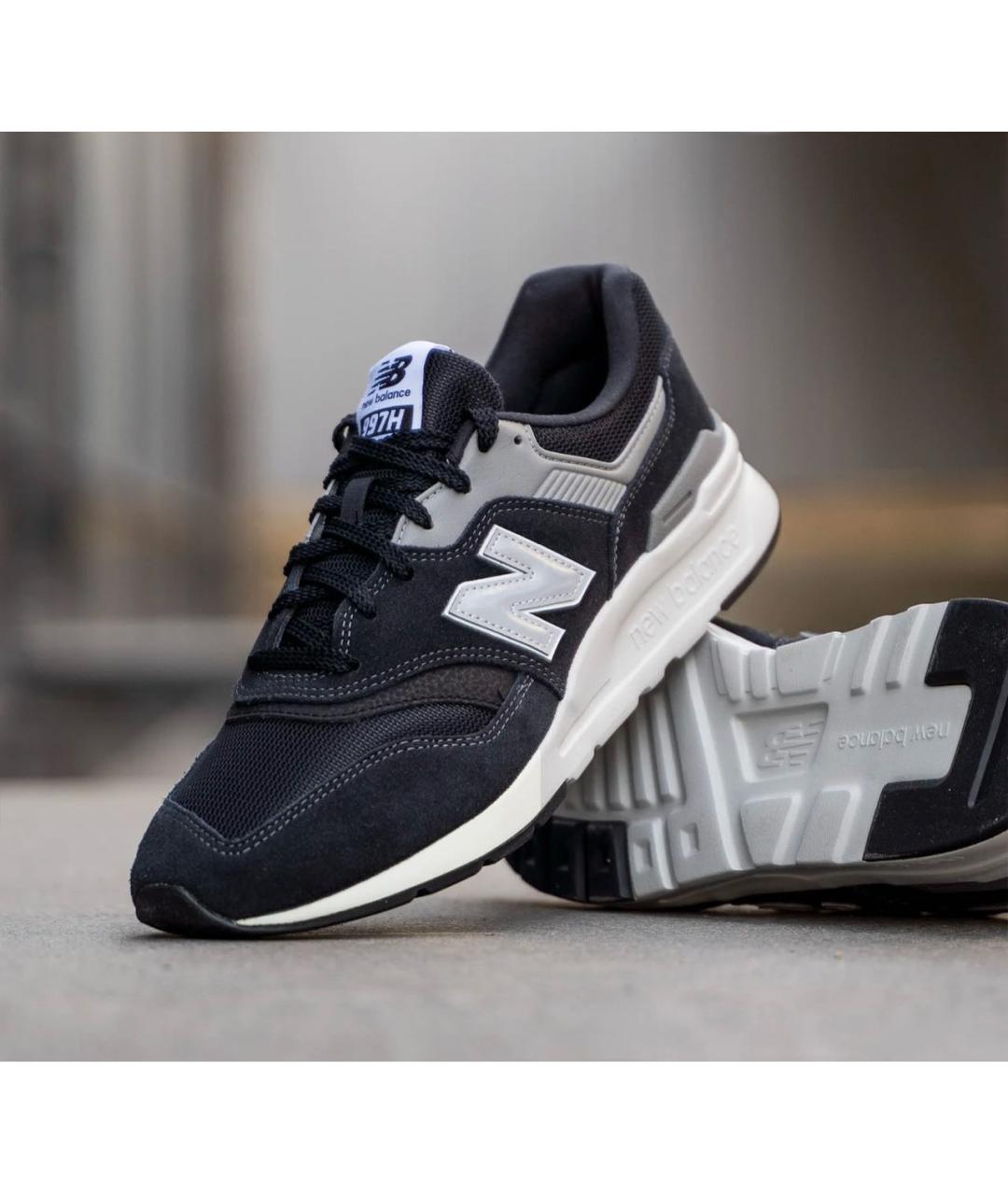 NEW BALANCE Черные замшевые низкие кроссовки / кеды, фото 5