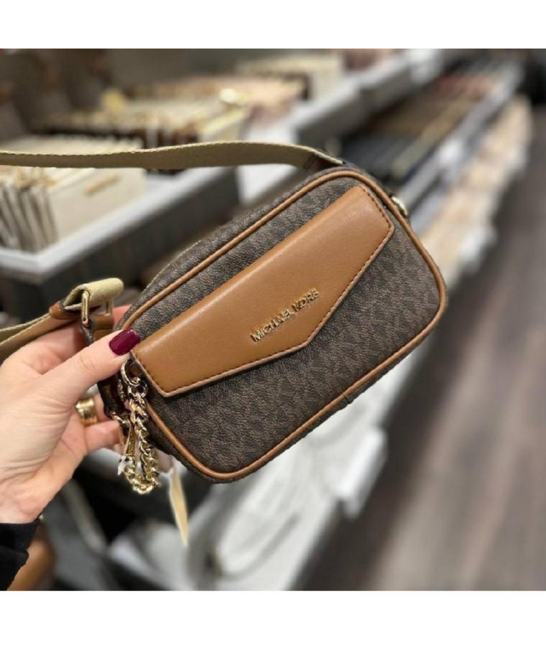 MICHAEL KORS Коричневая сумка через плечо, фото 4