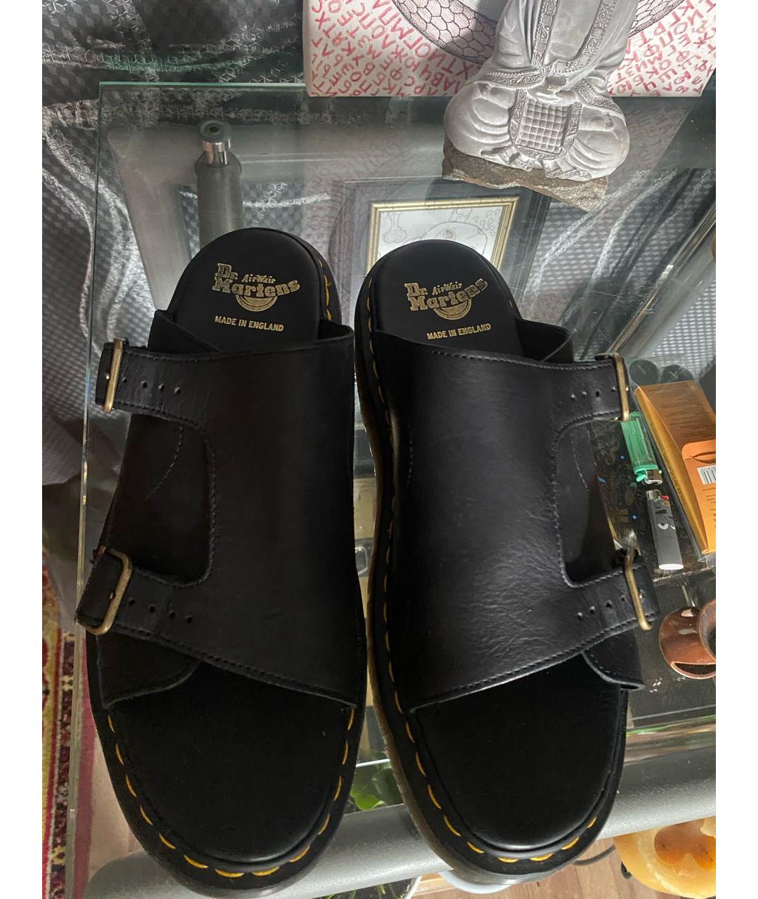 DR. MARTENS Черные кожаные сандалии, фото 3