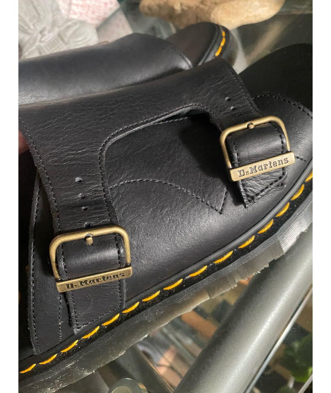DR. MARTENS Черные кожаные сандалии, фото 8