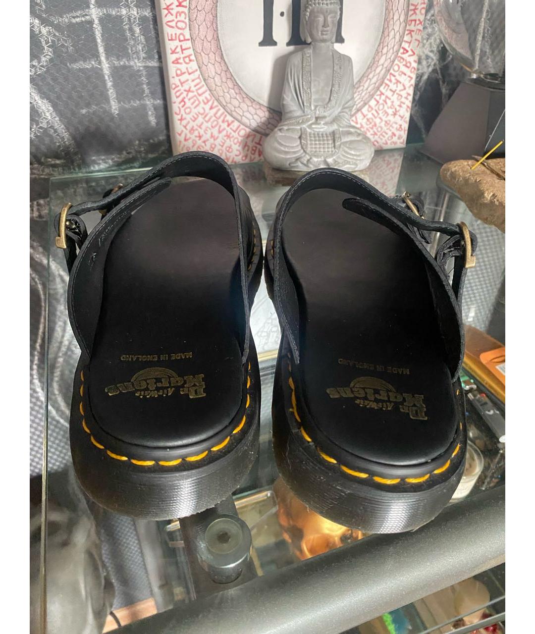 DR. MARTENS Черные кожаные сандалии, фото 4