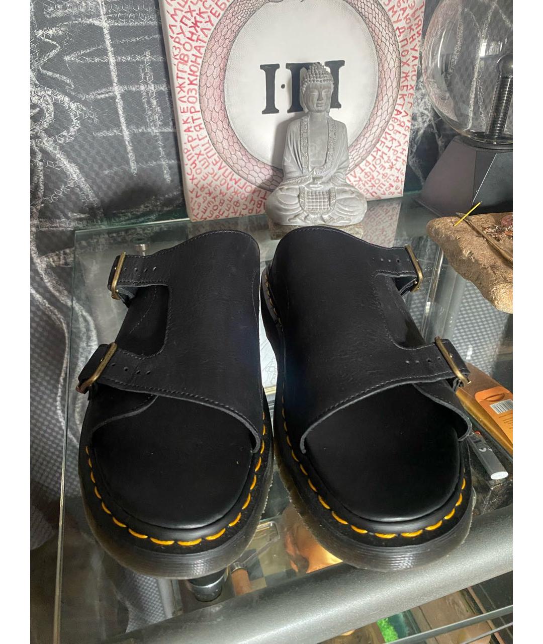 DR. MARTENS Черные кожаные сандалии, фото 2