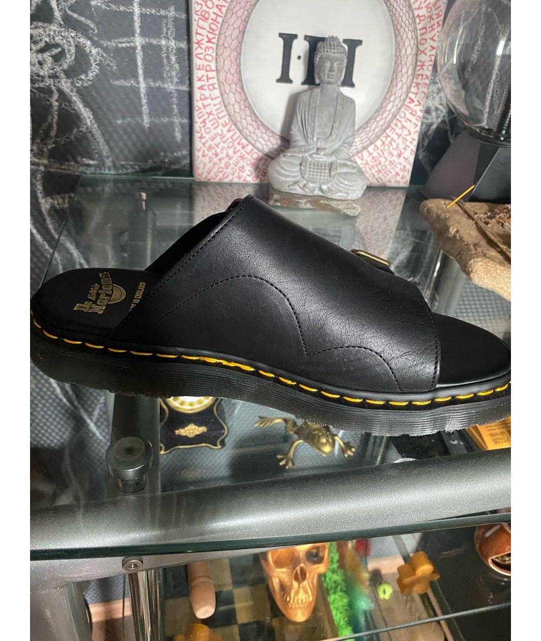 DR. MARTENS Черные кожаные сандалии, фото 9