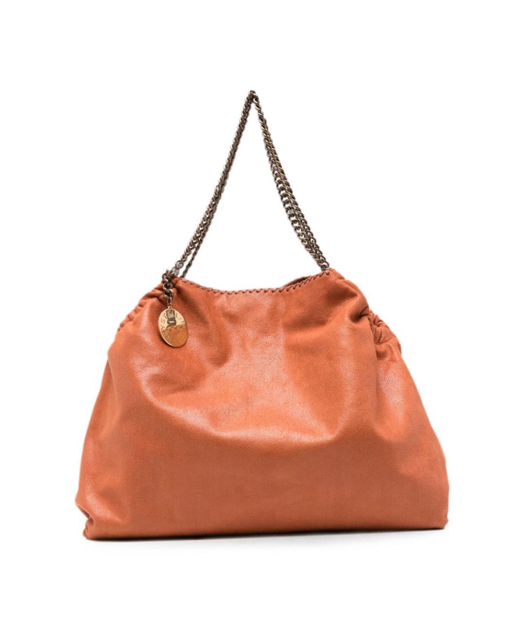 STELLA MCCARTNEY Оранжевая синтетическая сумка тоут, фото 1