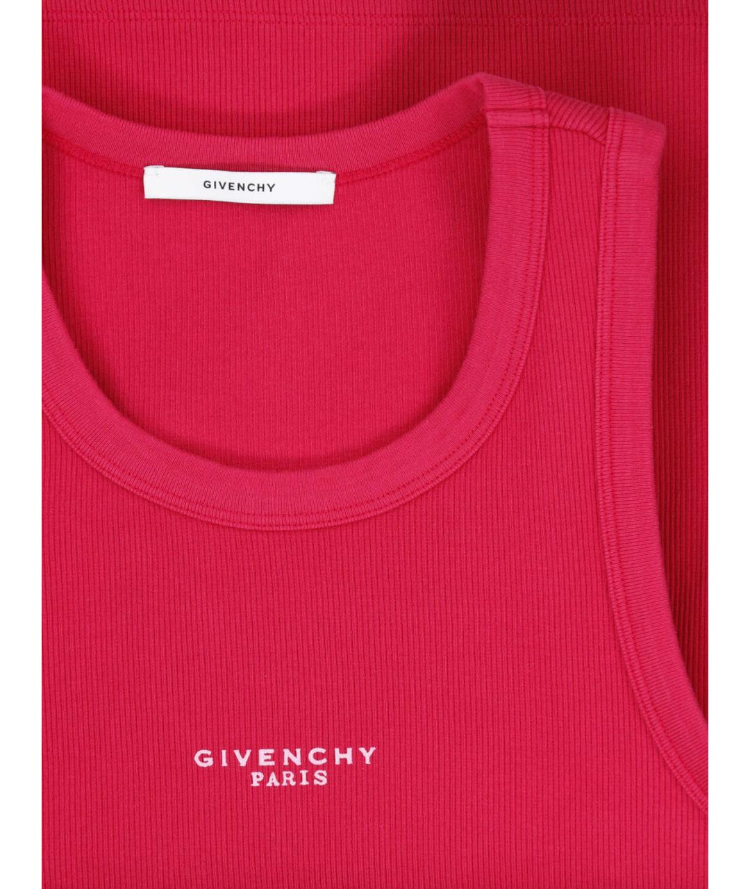GIVENCHY Розовая хлопковая майка, фото 3