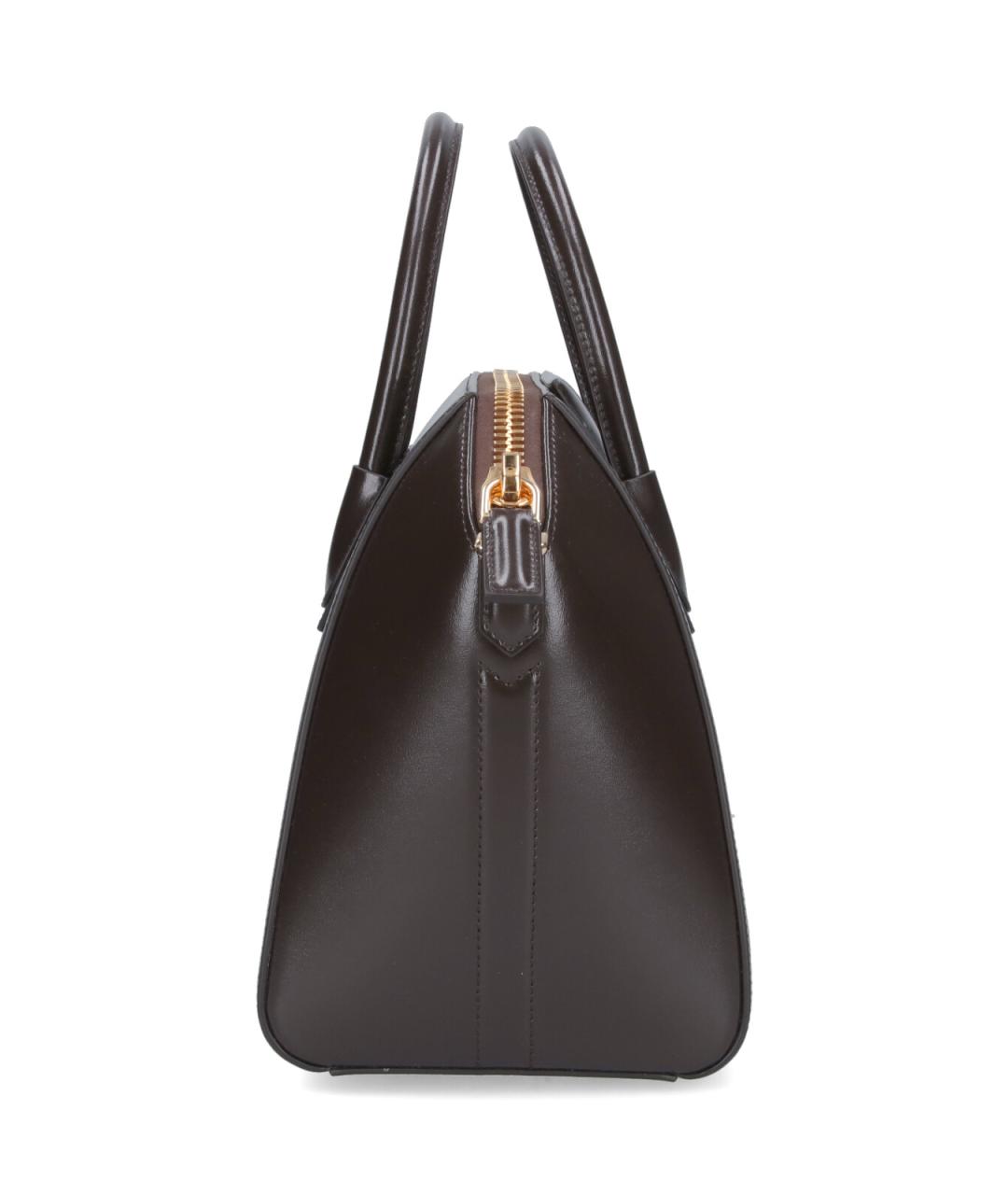 GIVENCHY Коричневая кожаная сумка с короткими ручками, фото 5