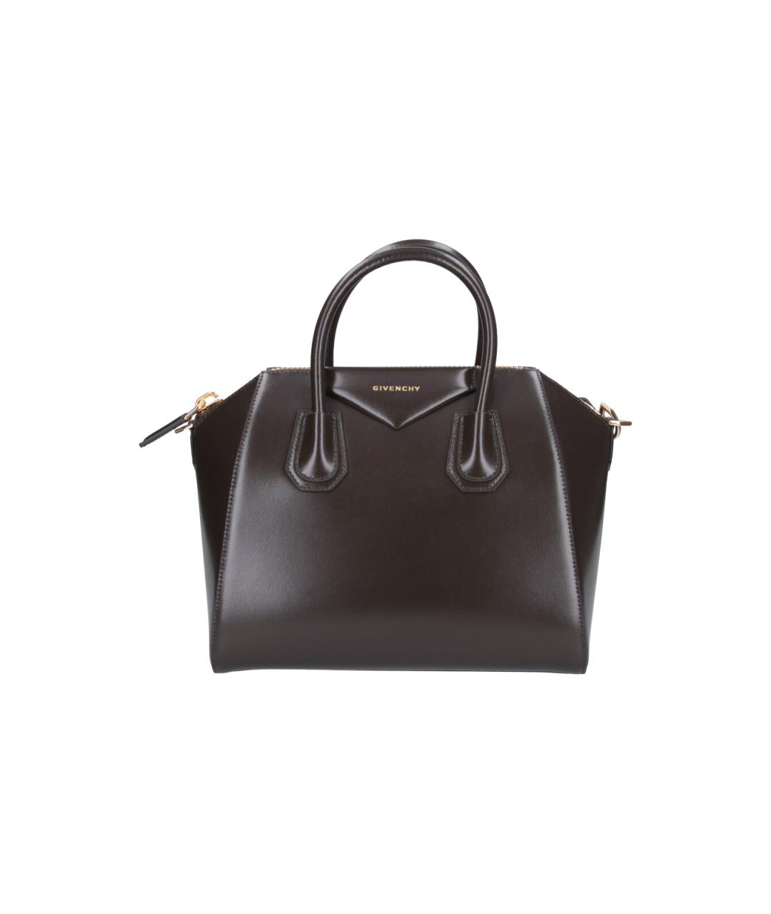 GIVENCHY Коричневая кожаная сумка с короткими ручками, фото 1