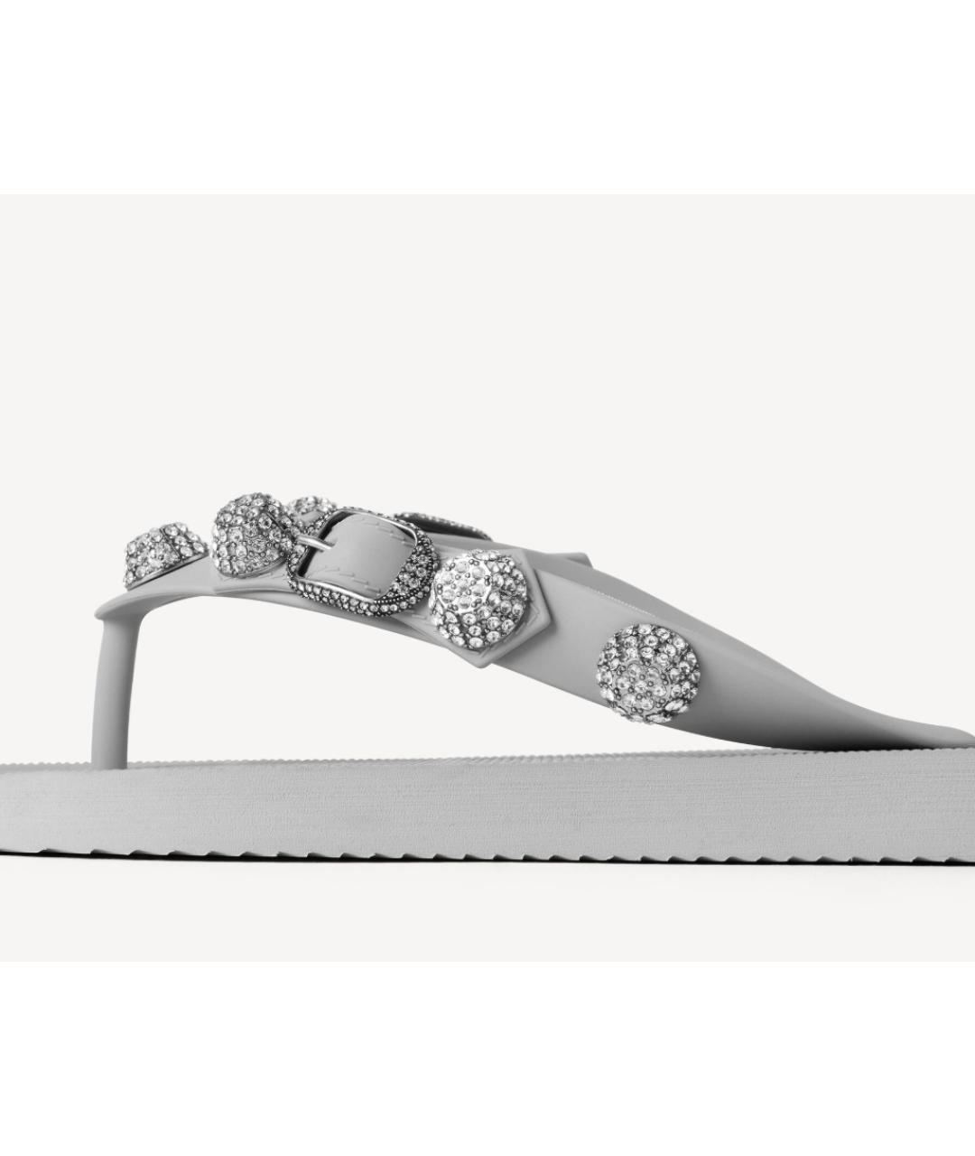 BALENCIAGA Серые шлепанцы, фото 6