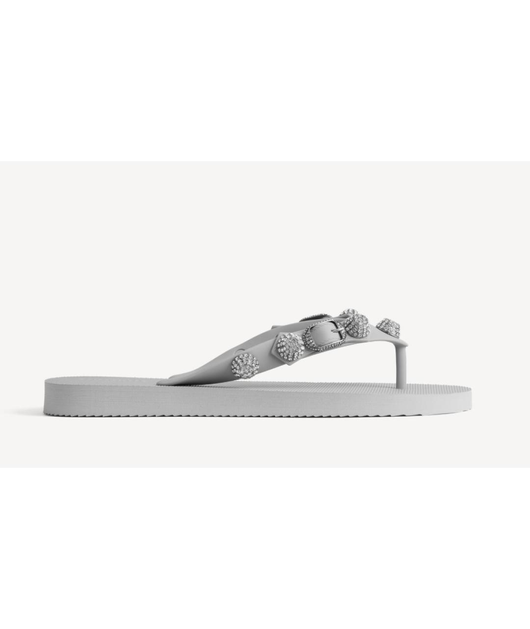 BALENCIAGA Серые шлепанцы, фото 8