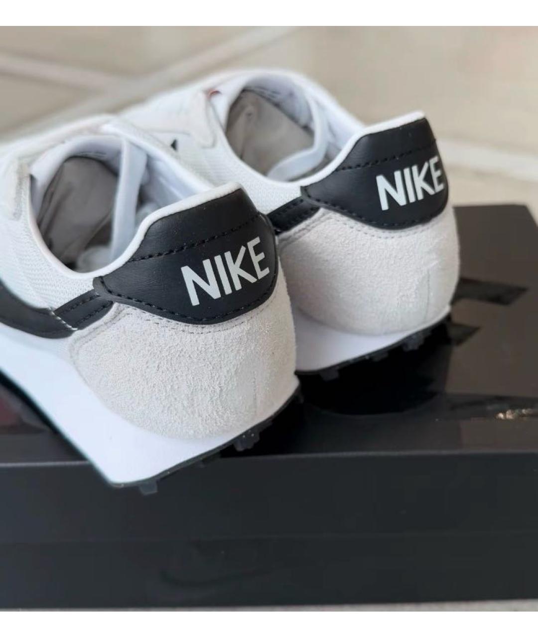 NIKE Белые текстильные низкие кроссовки / кеды, фото 8