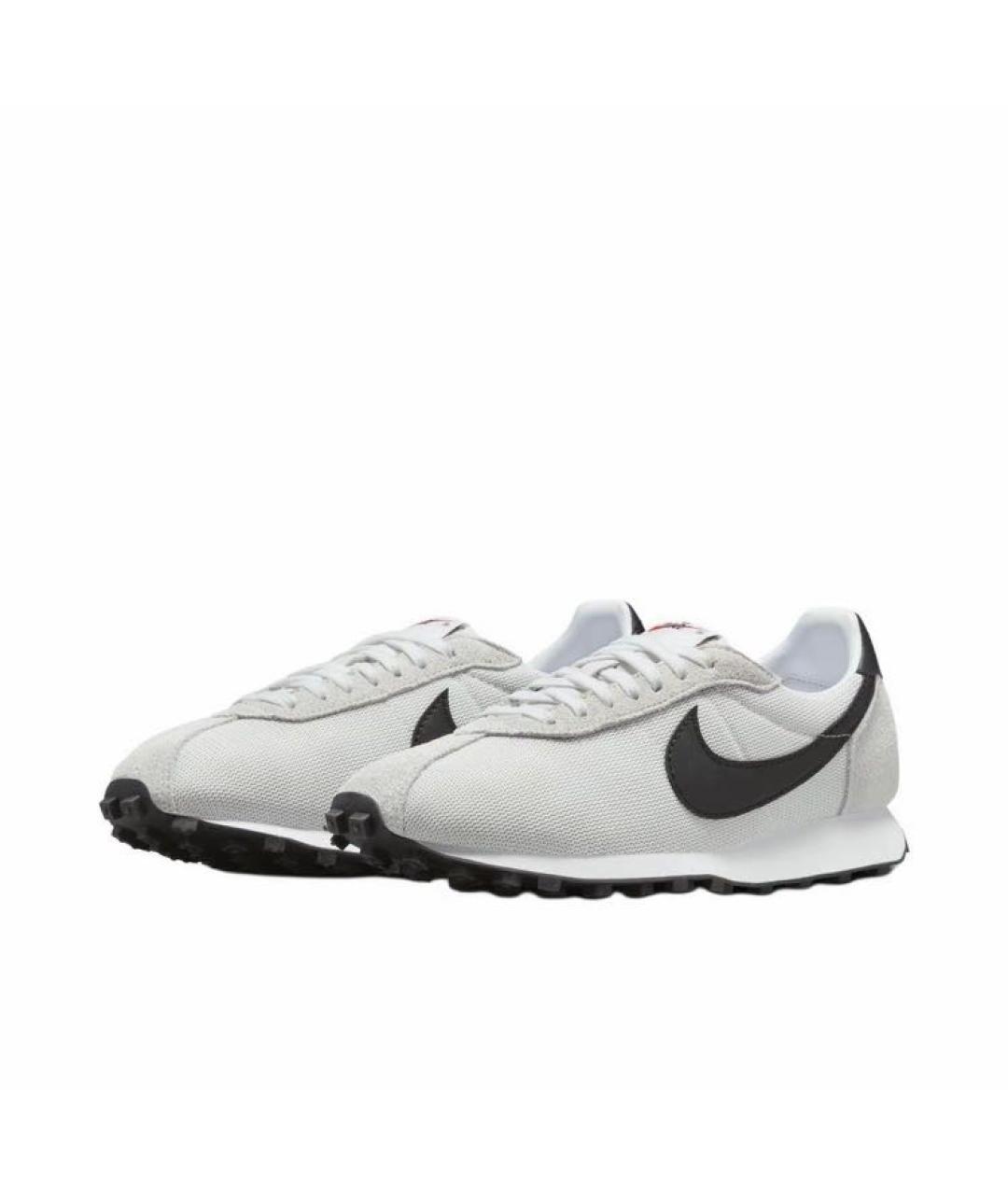 NIKE Белые текстильные низкие кроссовки / кеды, фото 2