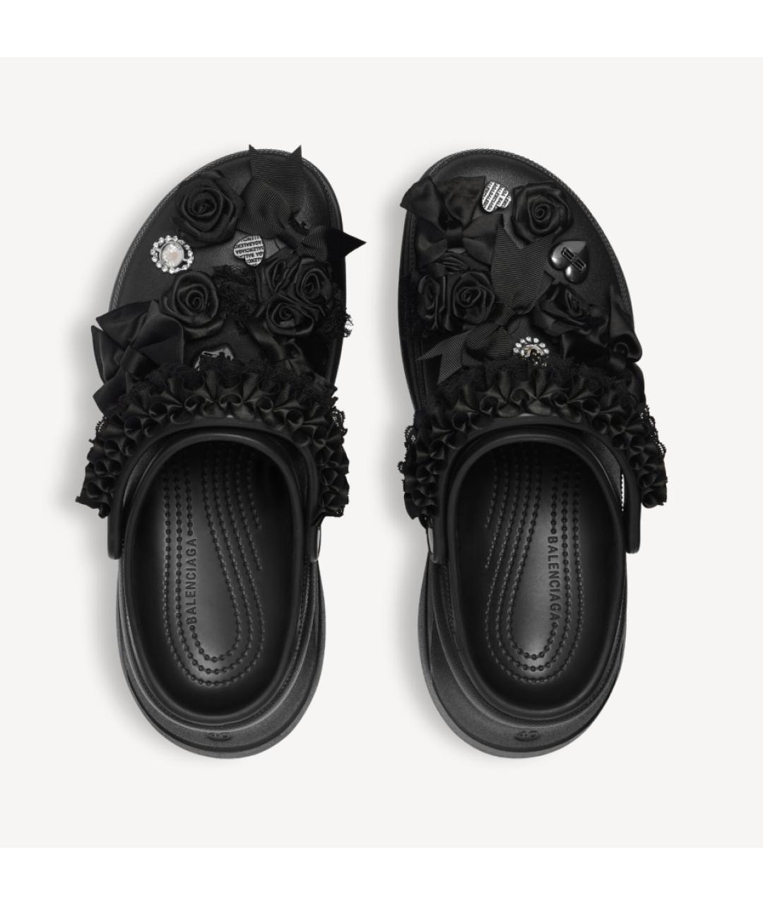 BALENCIAGA Черные резиновые мюли, фото 5