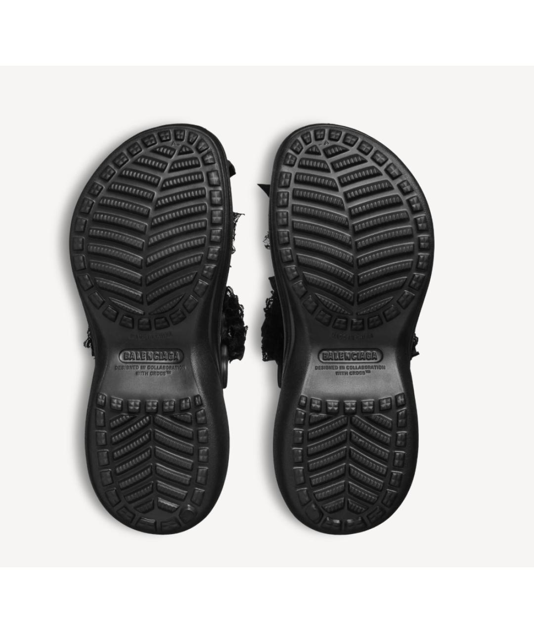 BALENCIAGA Черные резиновые мюли, фото 4