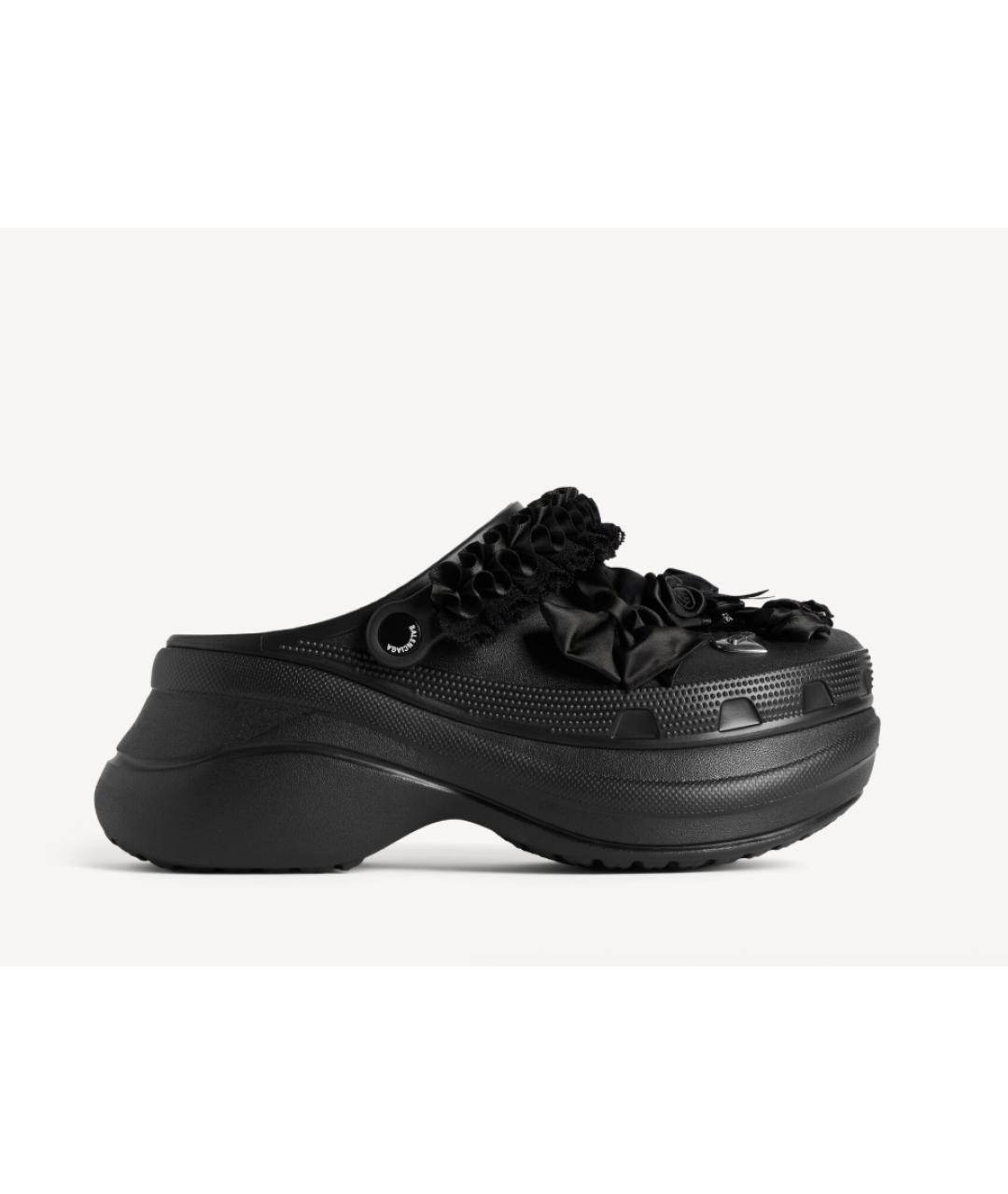 BALENCIAGA Черные резиновые мюли, фото 10