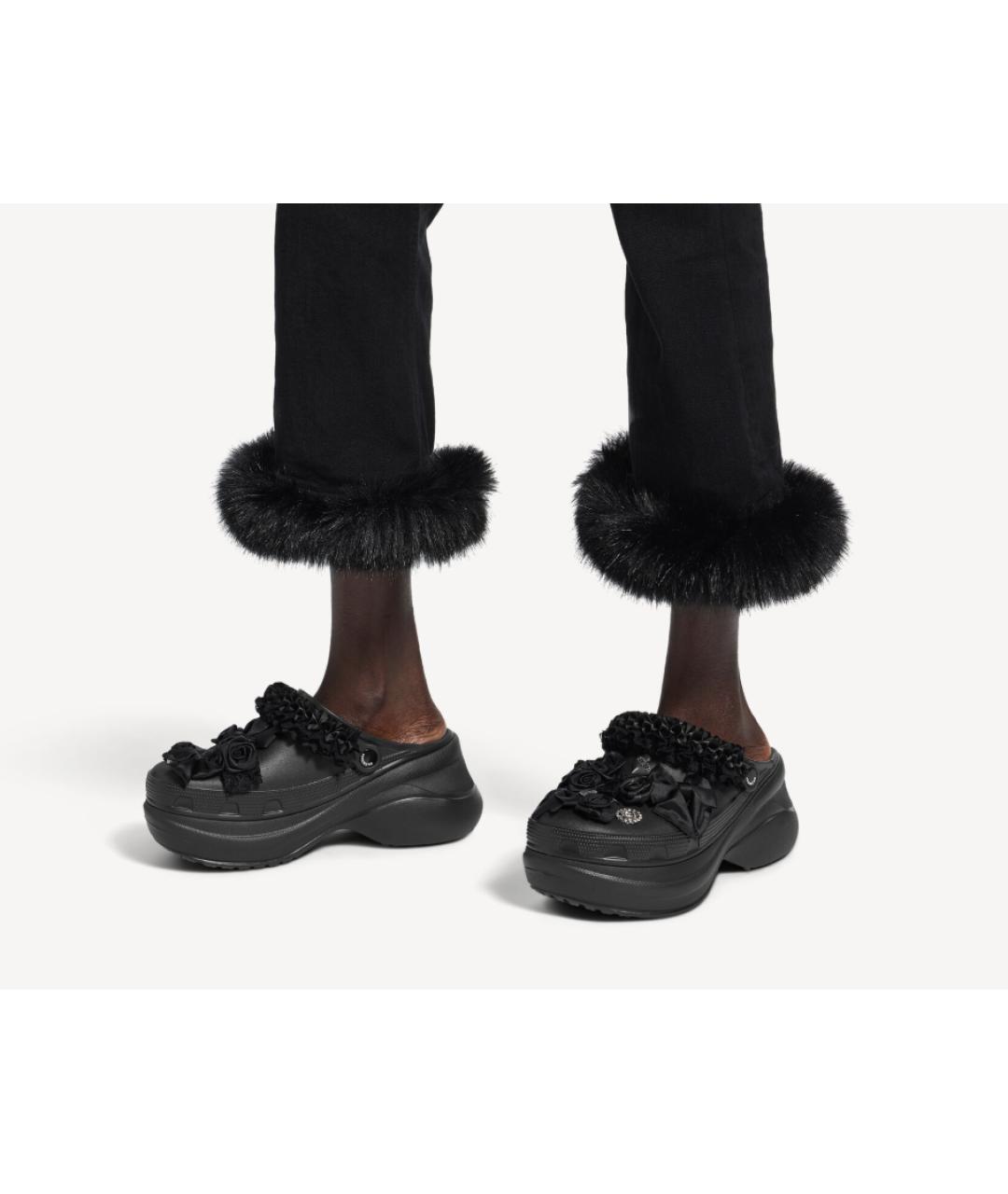 BALENCIAGA Черные резиновые мюли, фото 3