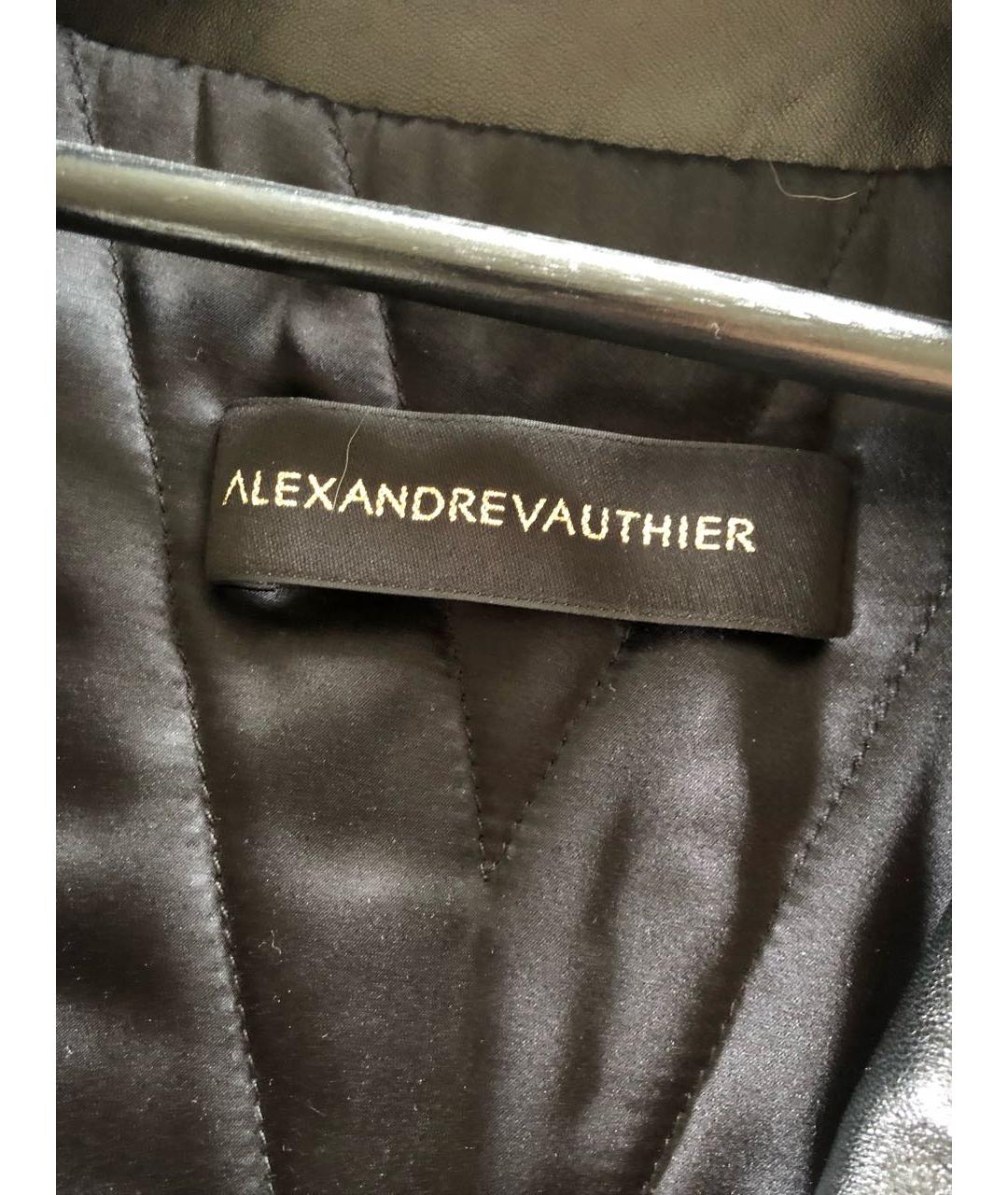 ALEXANDRE VAUTHIER Черная кожаная куртка, фото 3