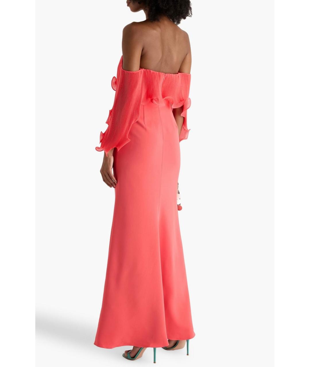 BADGLEY MISCHKA Коралловое полиэстеровое платье, фото 3