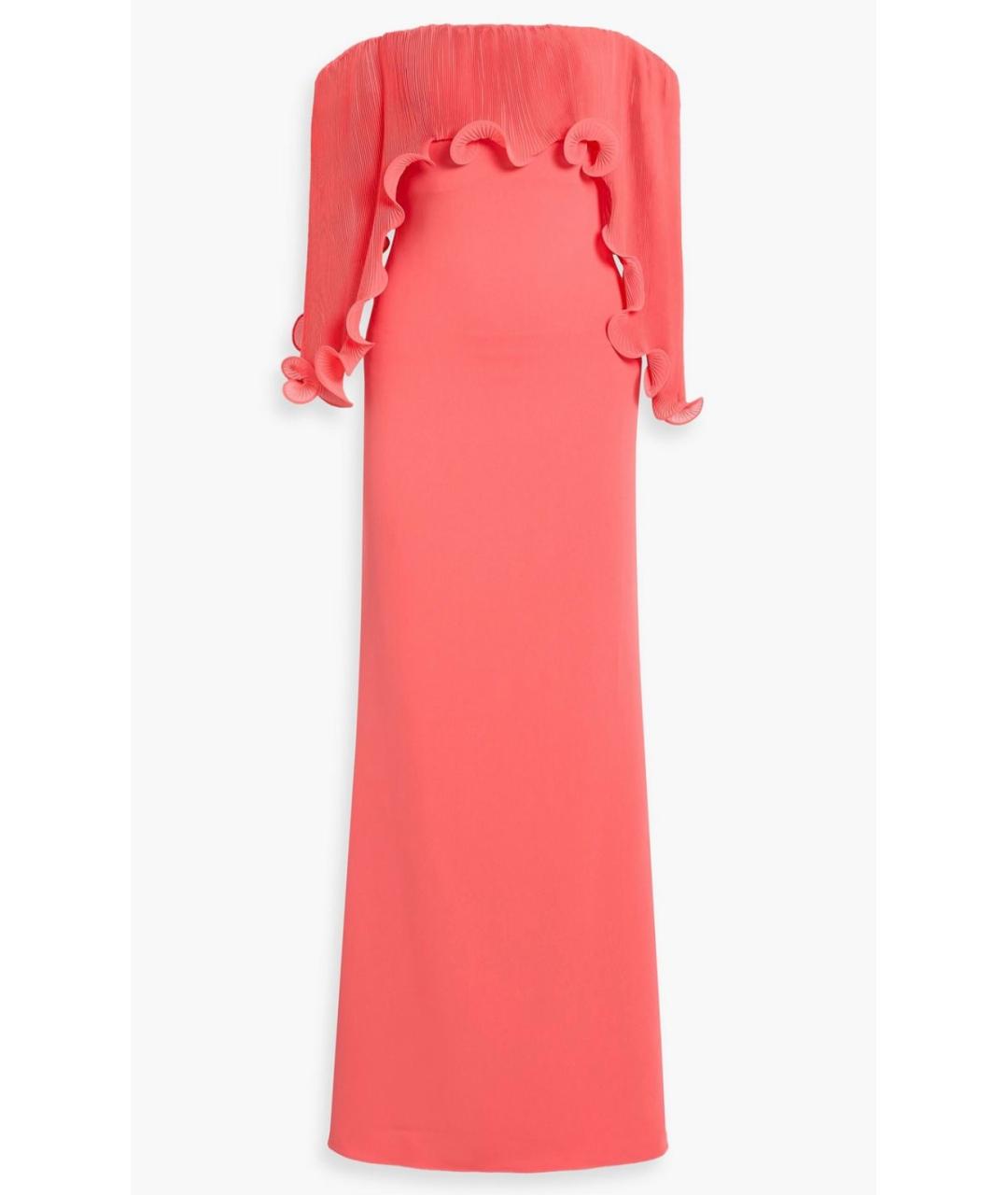 BADGLEY MISCHKA Коралловое полиэстеровое платье, фото 4