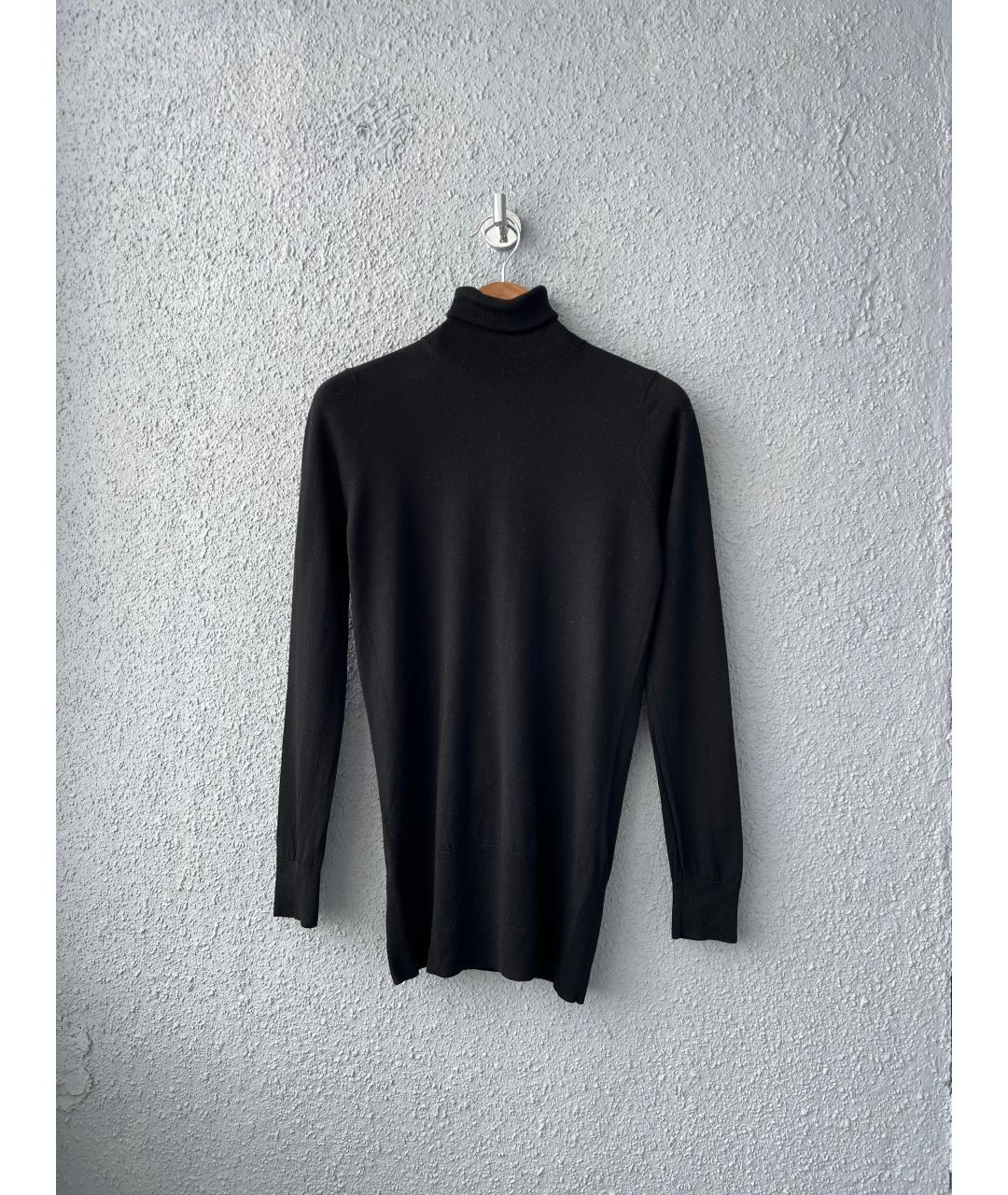 JIL SANDER Черная шерстяная водолазка, фото 5