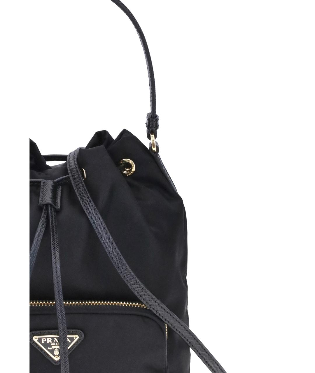 PRADA Черная синтетическая сумка через плечо, фото 4