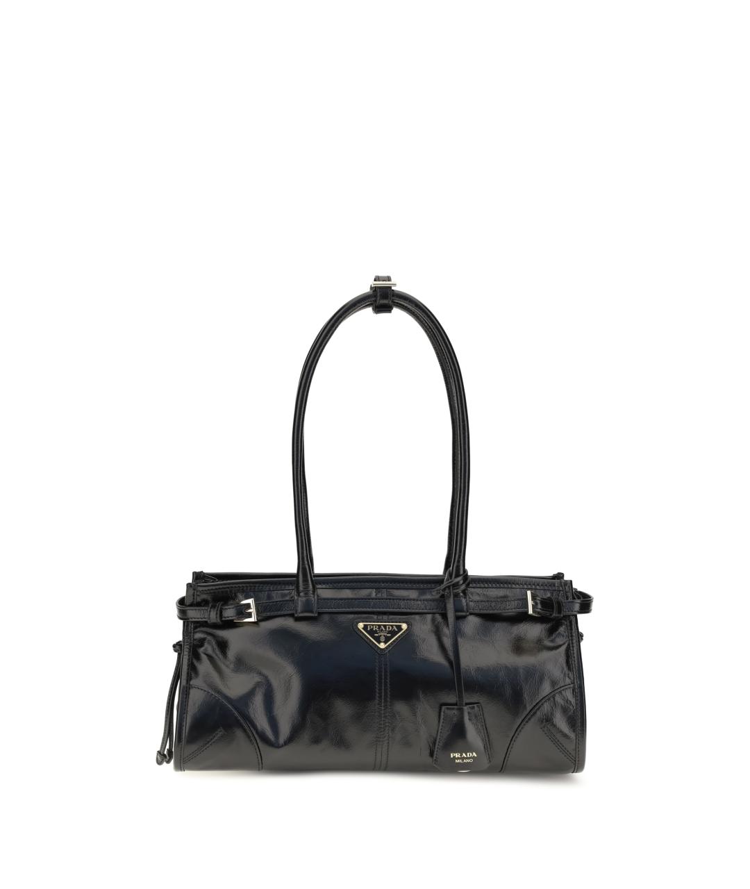 PRADA Черная кожаная сумка тоут, фото 1