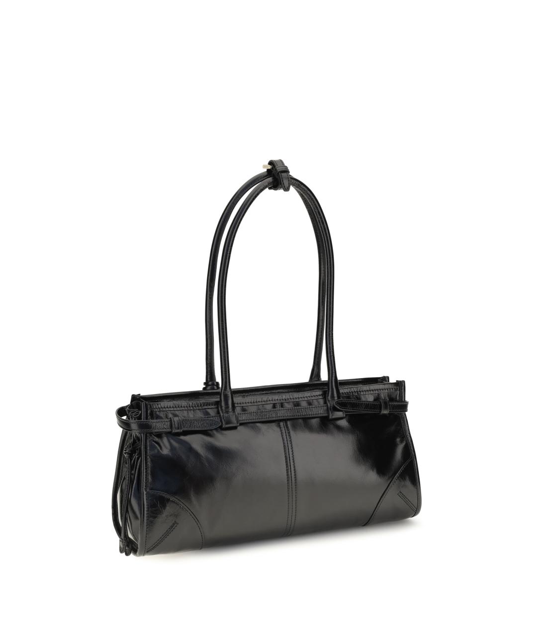 PRADA Черная кожаная сумка тоут, фото 3