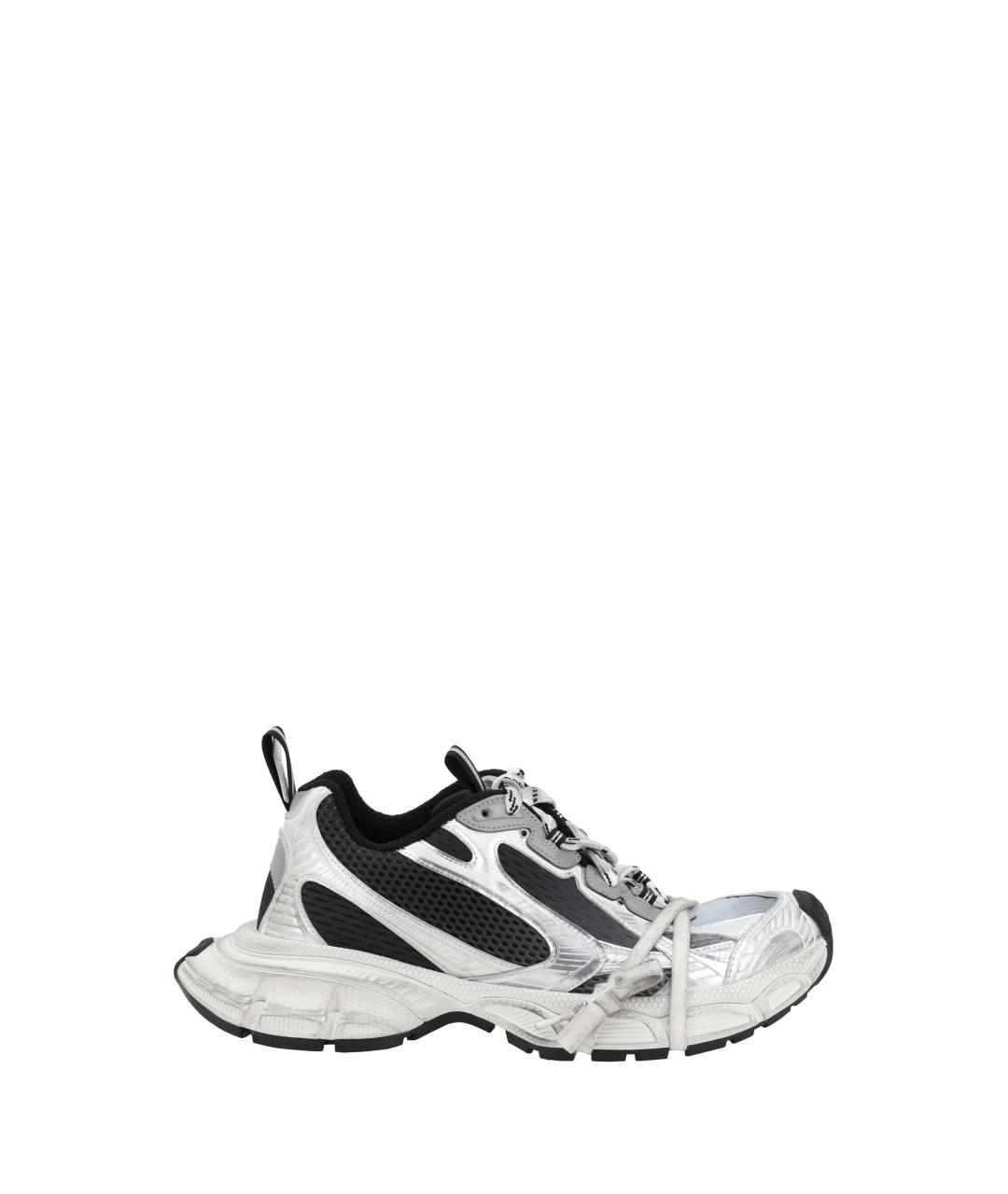 BALENCIAGA Серые синтетические низкие кроссовки / кеды, фото 1