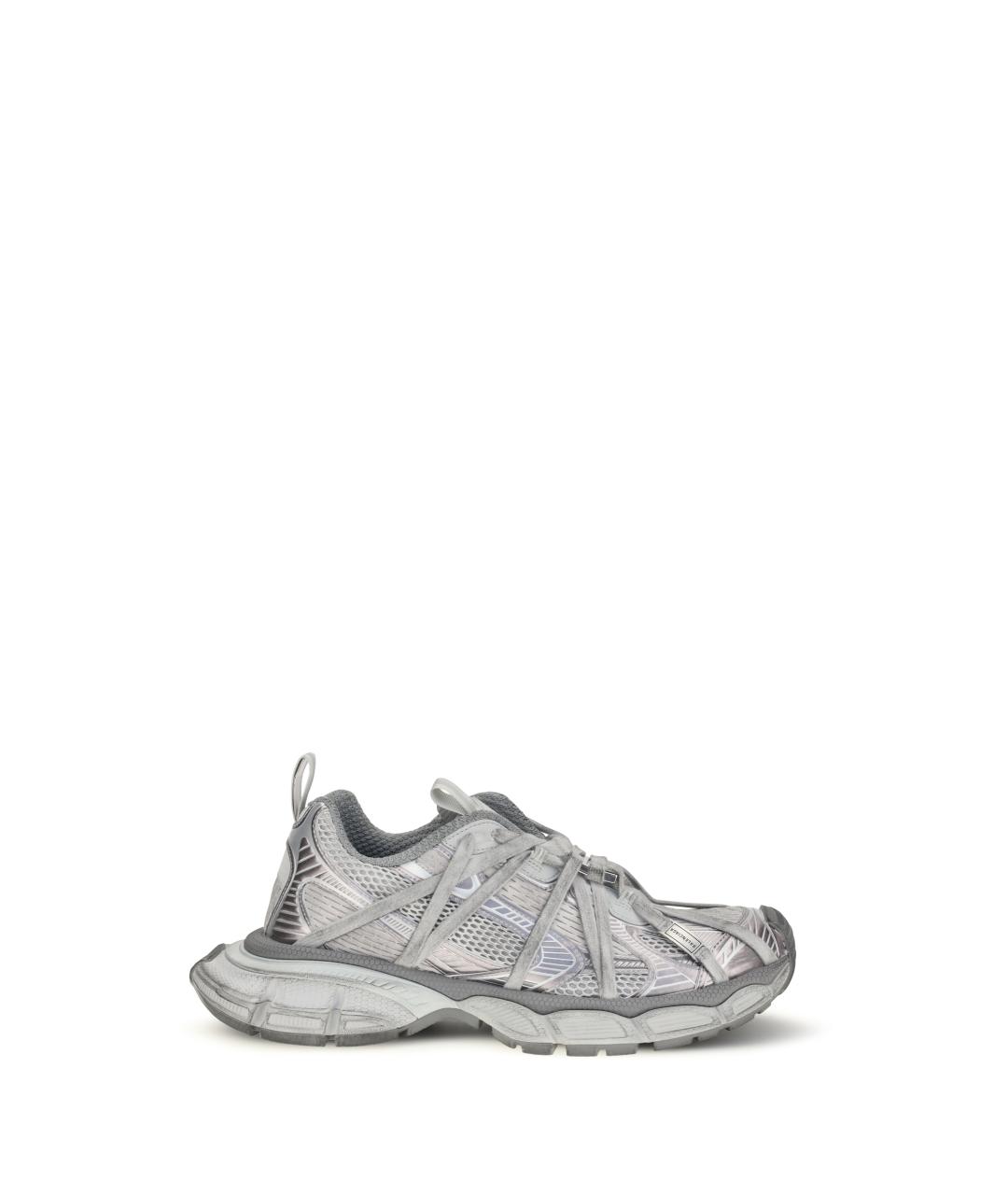 BALENCIAGA Серые синтетические низкие кроссовки / кеды, фото 1