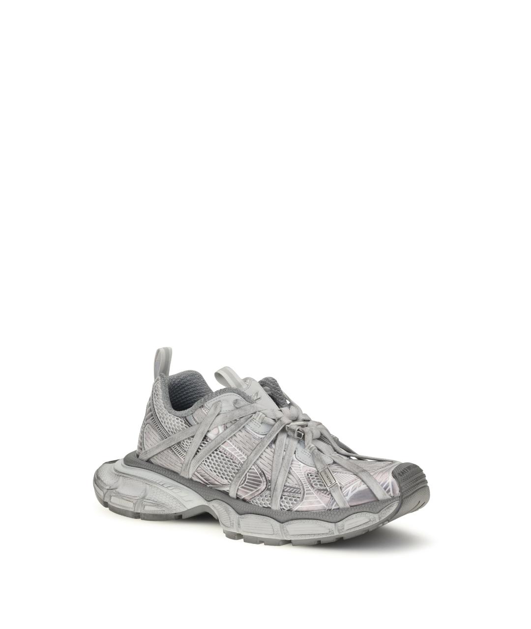 BALENCIAGA Серые синтетические низкие кроссовки / кеды, фото 2