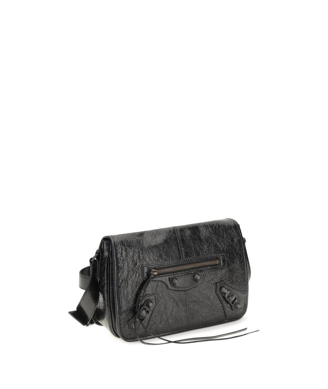 BALENCIAGA Черная кожаная сумка на плечо, фото 2