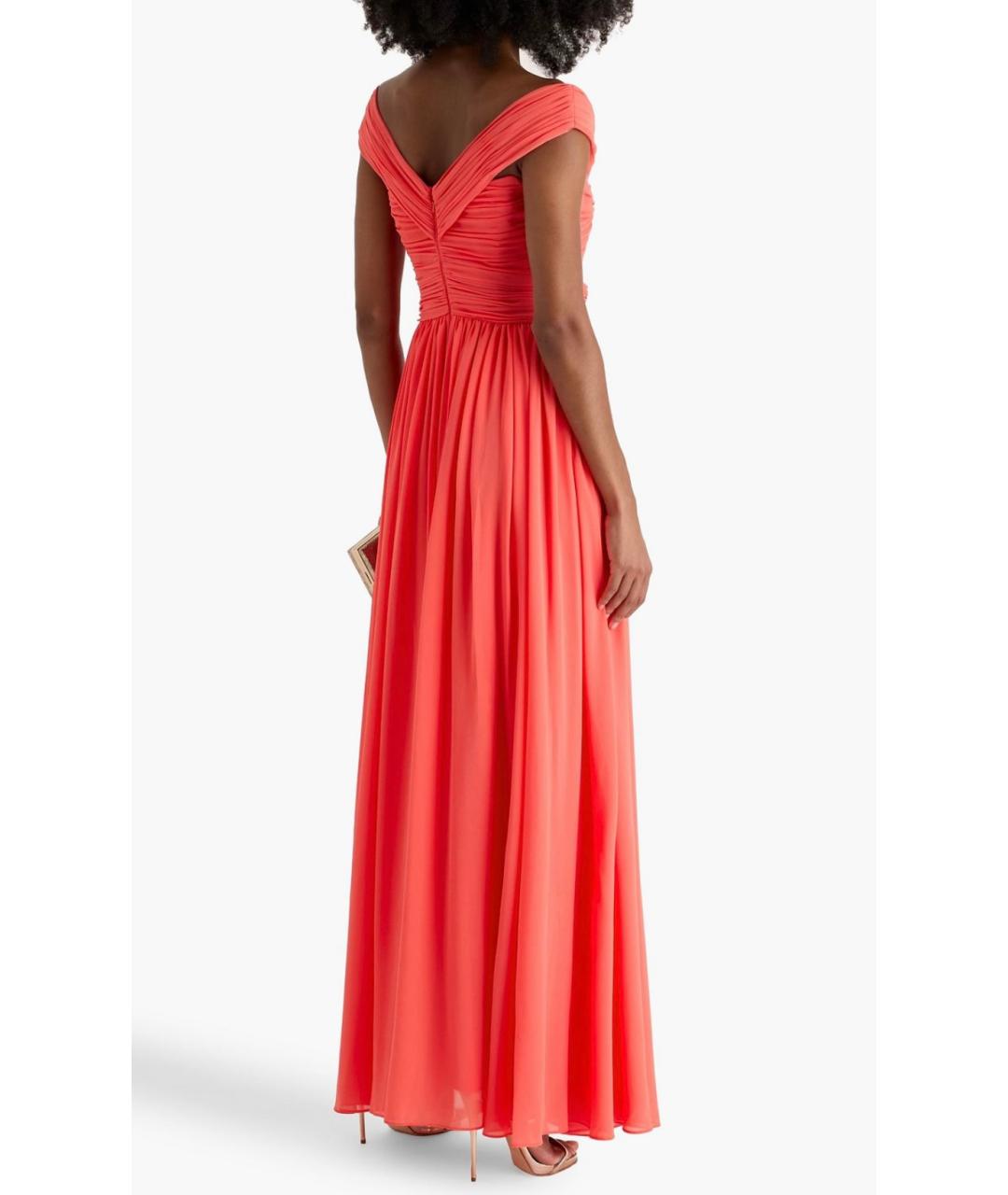 BADGLEY MISCHKA Коралловое полиэстеровое платье, фото 3