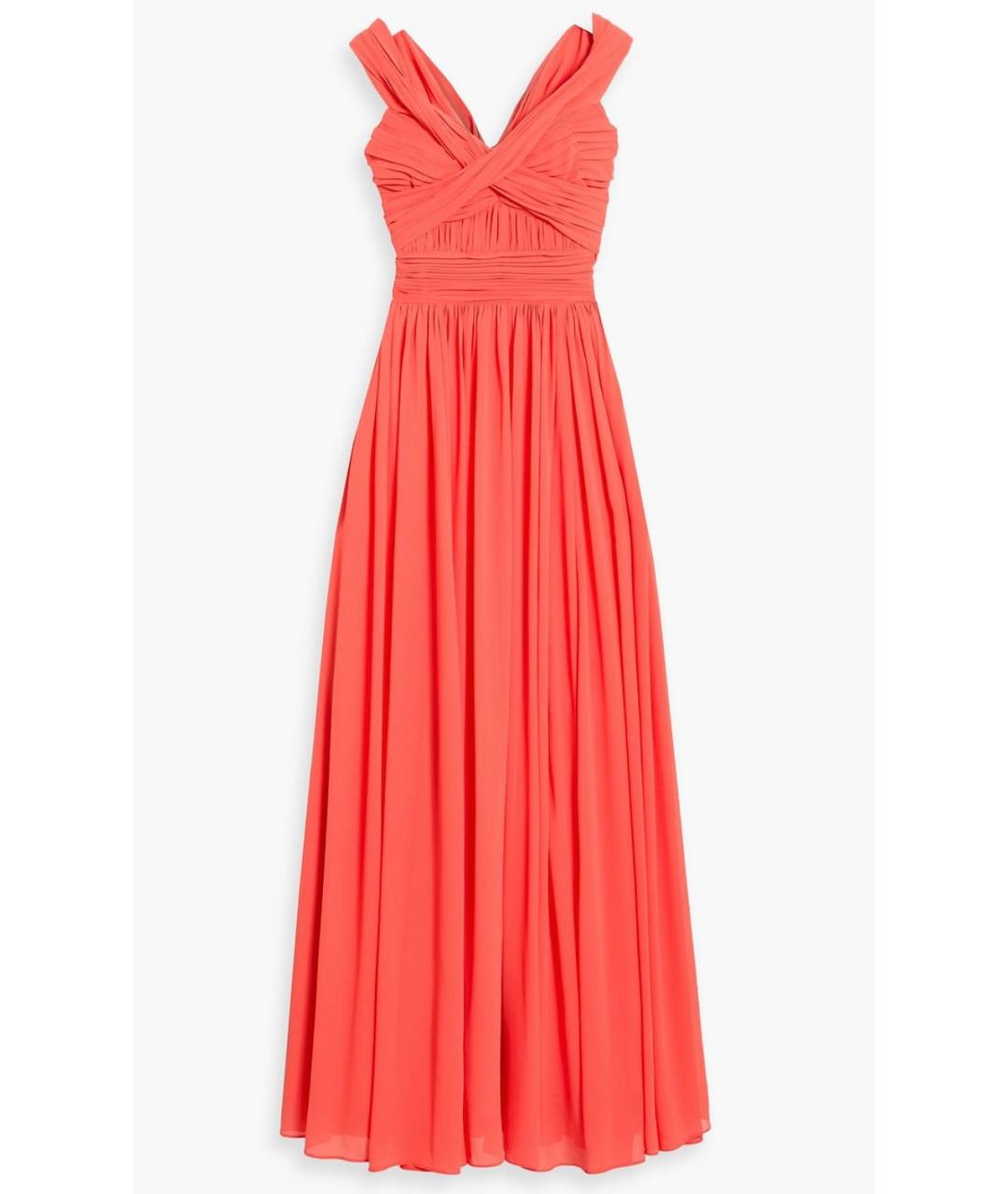BADGLEY MISCHKA Коралловое полиэстеровое платье, фото 4