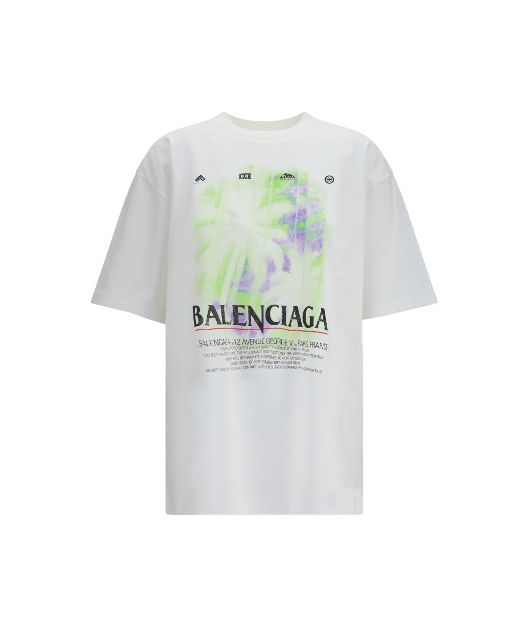 BALENCIAGA Мульти хлопковая футболка, фото 1