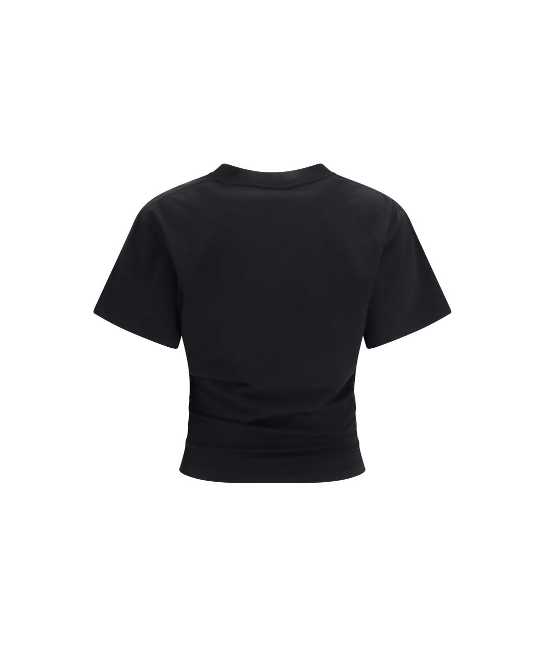 BALENCIAGA Черная хлопковая футболка, фото 2