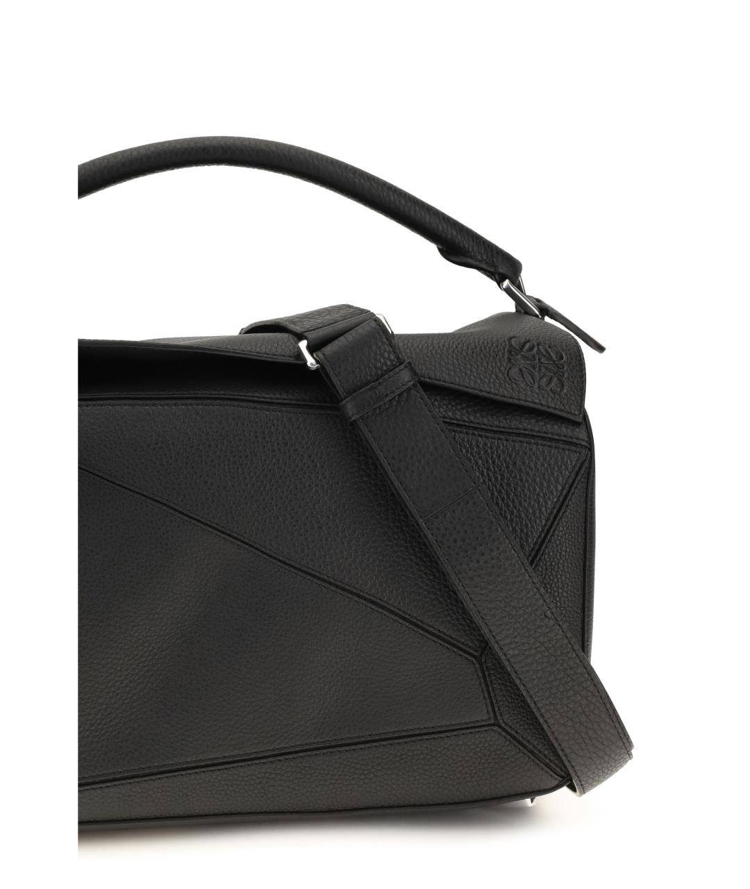 LOEWE Черная кожаная сумка на плечо, фото 4