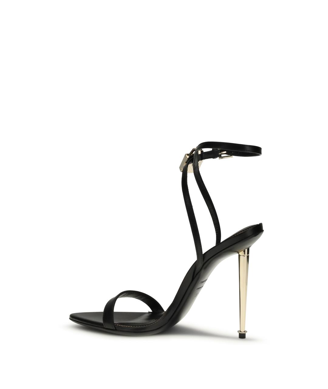 TOM FORD Черные кожаные босоножки, фото 3